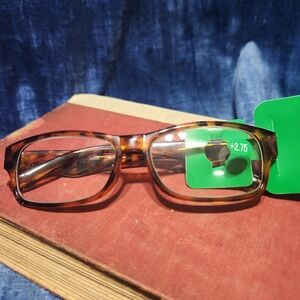 Brown Patterned Glasses Reading Glasses +2.75